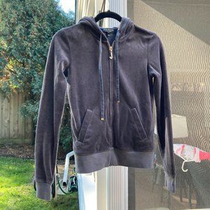 Juicy Couture Grey velour tracksuit jacket